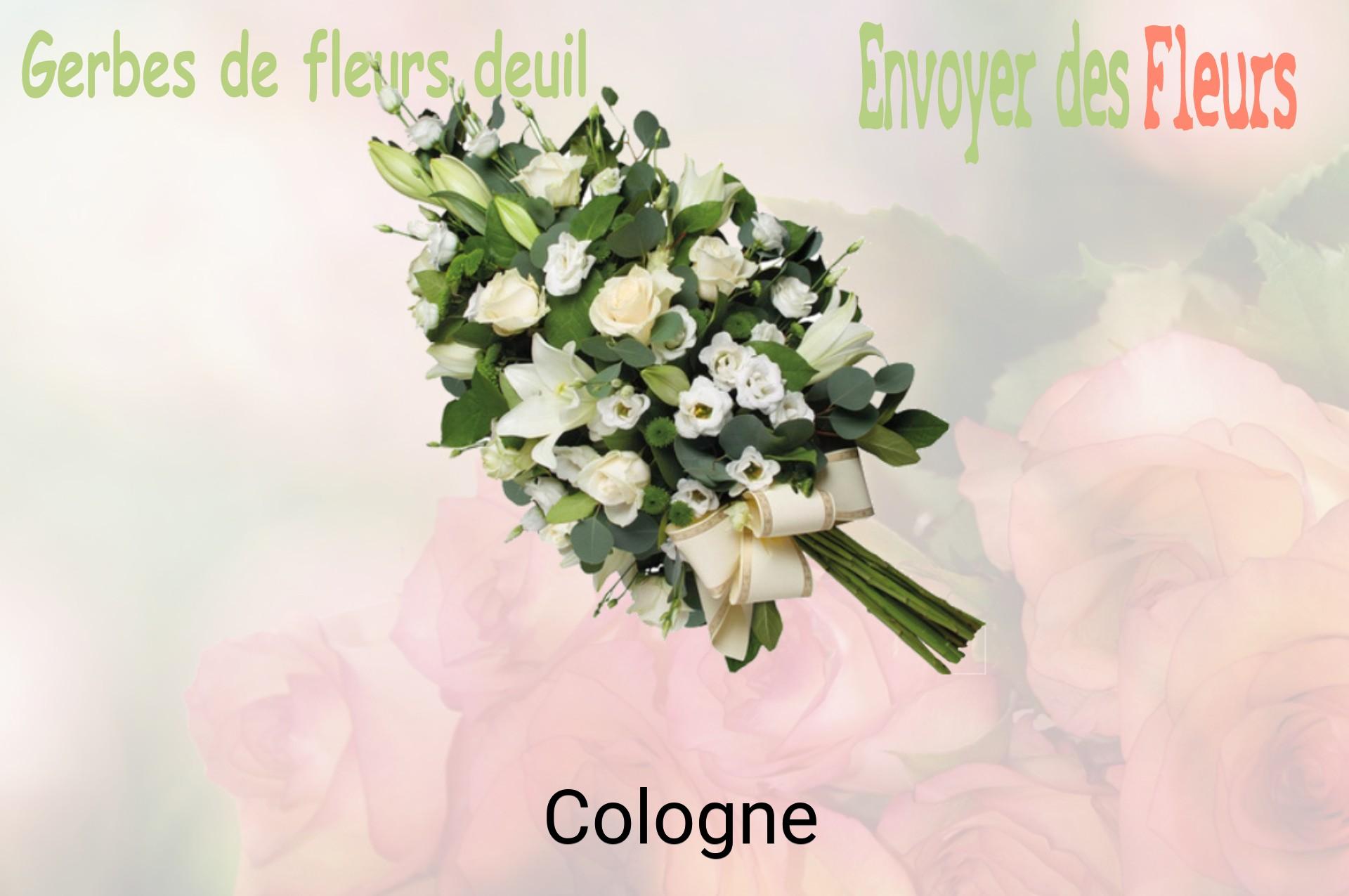 Gerbe de fleurs de deuil livrée à Cologne